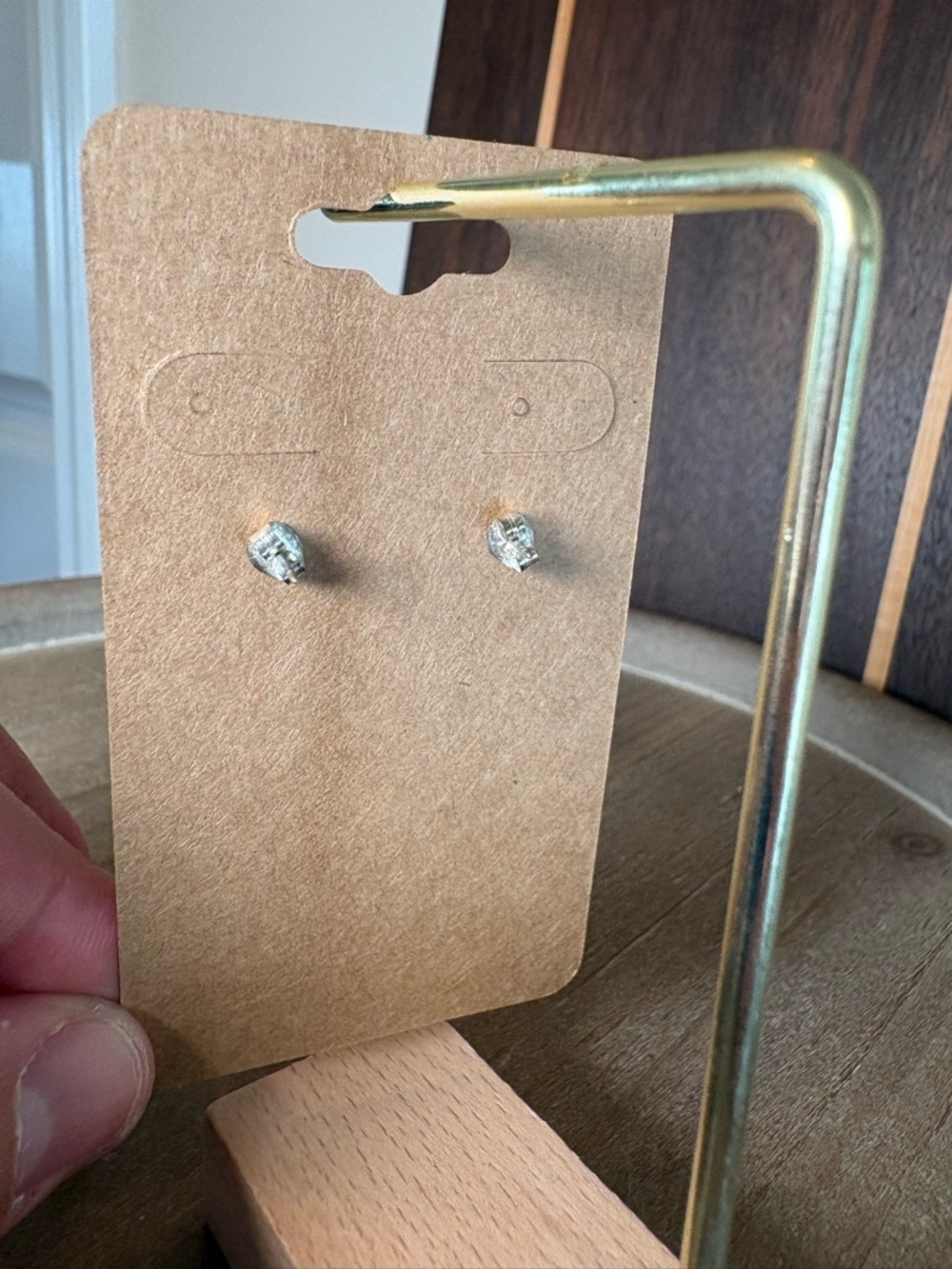 Alex and Ani Silver Crescent Moon Star Drop Earrings w/ Iridescent Crystals NWOT - Picture 4 of 6